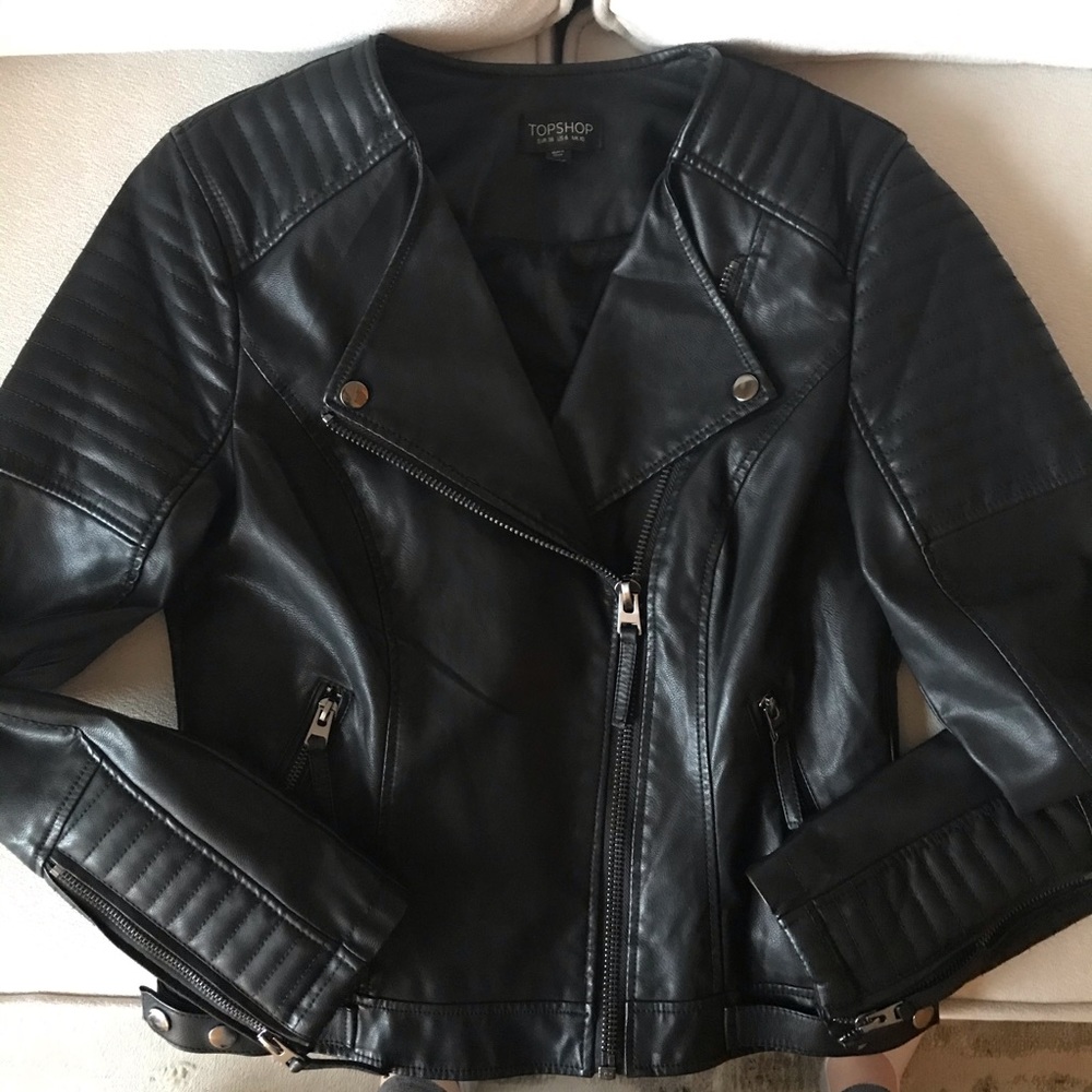 Topshop Faux Leather Jacket